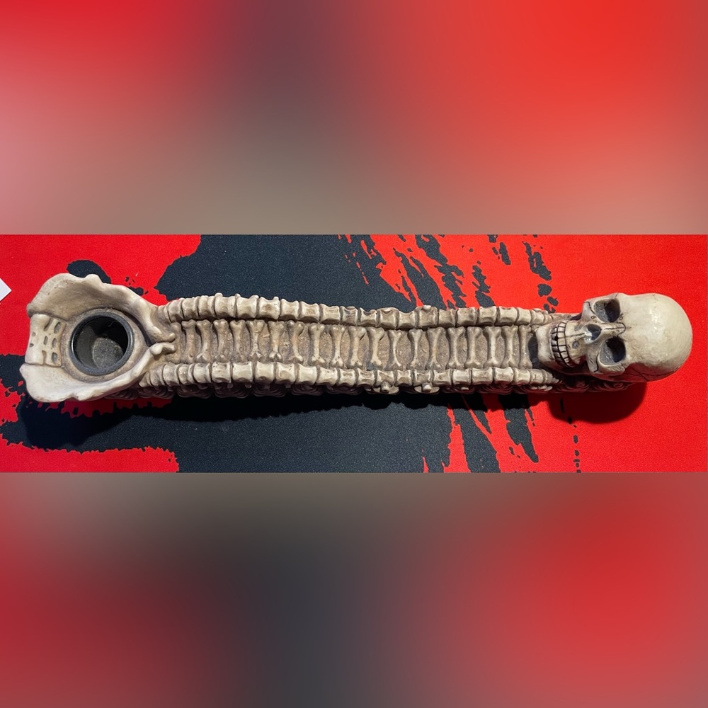 Skull and bones incense burner